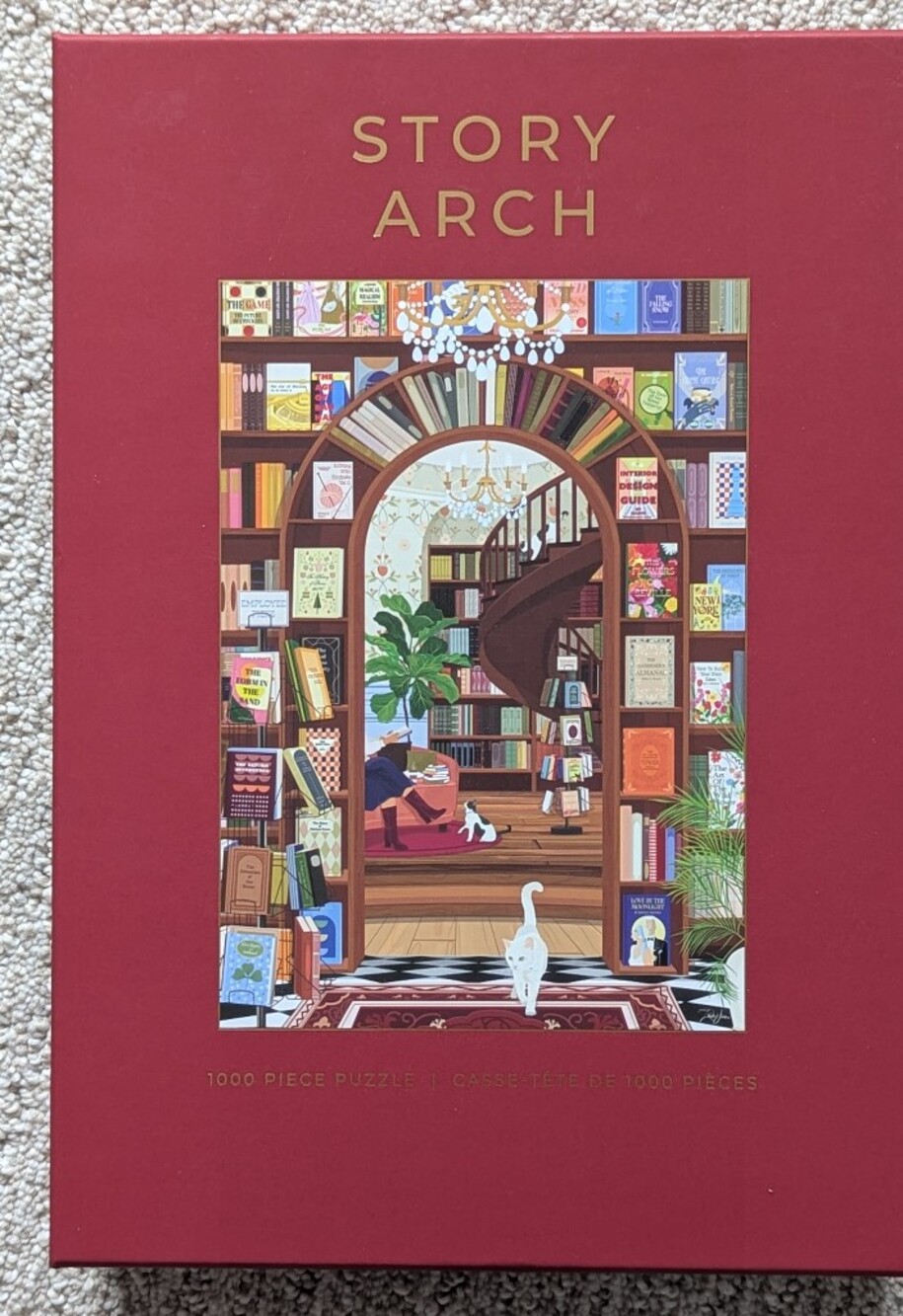 Hobbry Story Arch 1000 Piece Jigsaw Puzzle Bookstore Library Art Rachel Joanis
